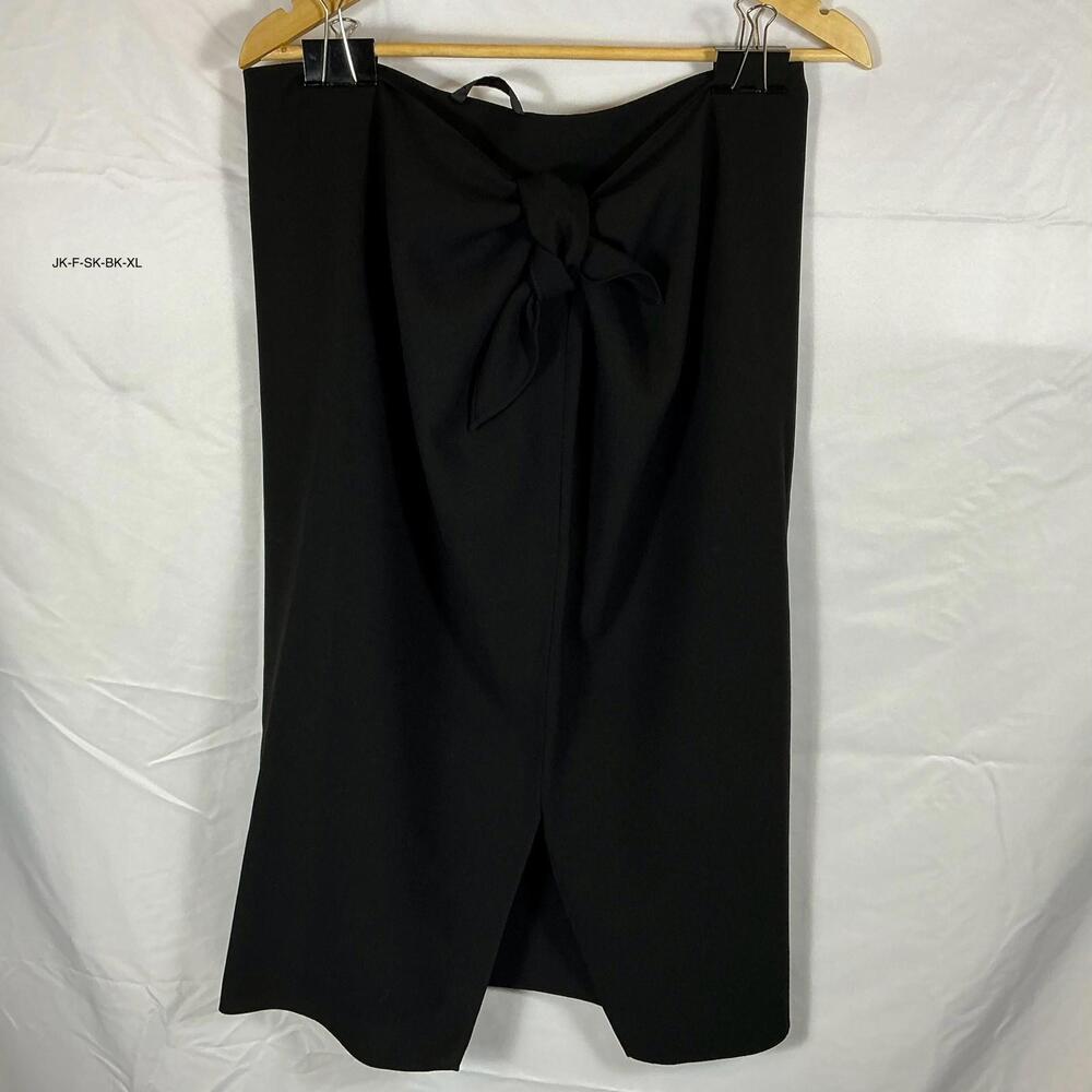 Jenni Kayne Women's Black Skirt Size XL Pull On Wrap Tie in Front